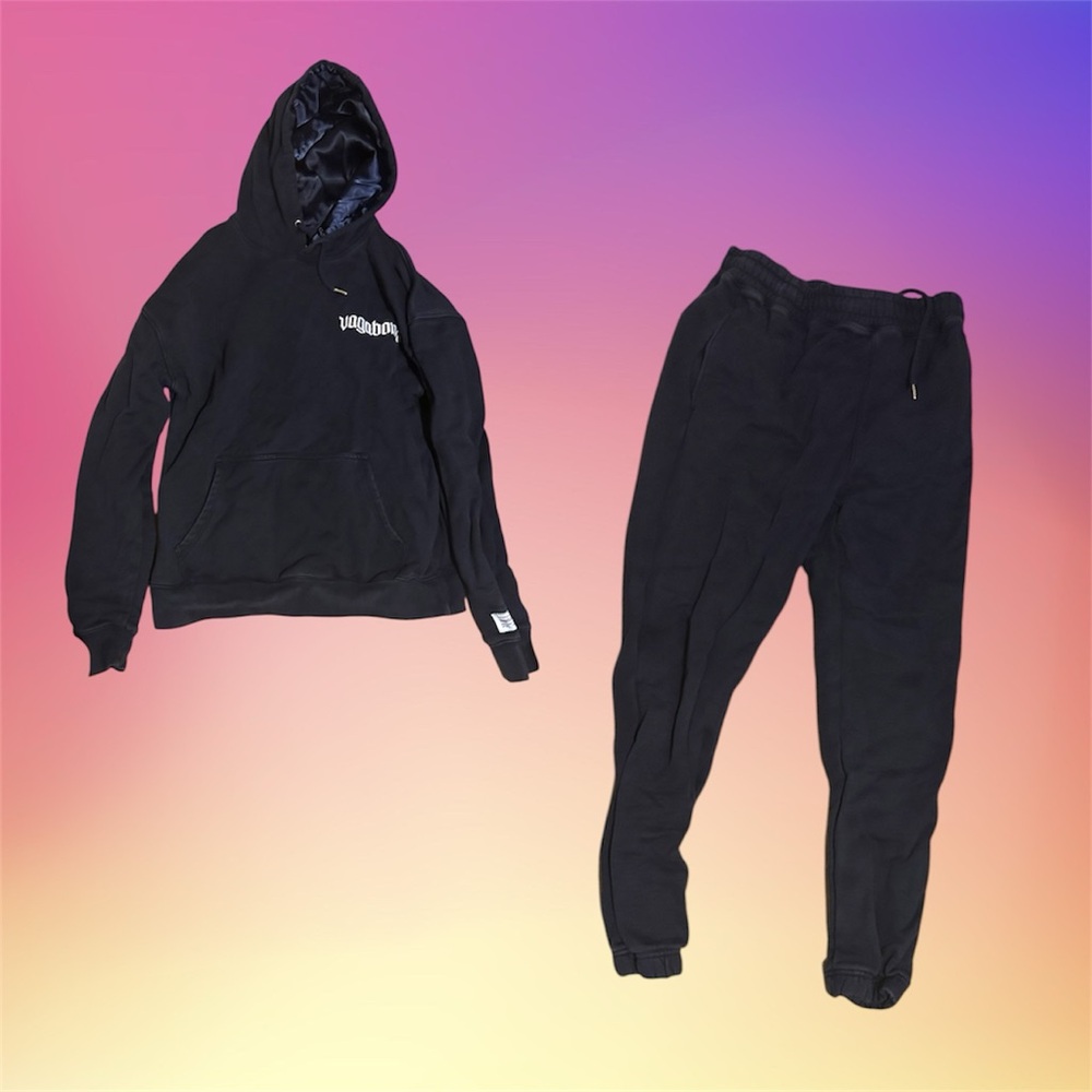 Black Hoodie and Joggers Set